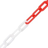 Veiligheidsketting Kunststof Rood/Wit 4mm 100m - 34% Korting