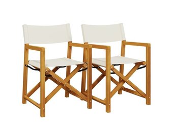 Regisseursstoelen Crèmewit - 54% Korting - 2 Stuks