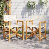 Regisseursstoelen Crèmewit - 54% Korting - 2 Stuks