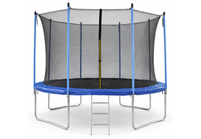 Ronde trampoline 366 cm Blauw - 41% Korting! Inclusief Net & Ladder