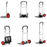 Opvouwbare Steekwagen Aluminium - 90 kg - Zilver/Zwart - 34% Korting