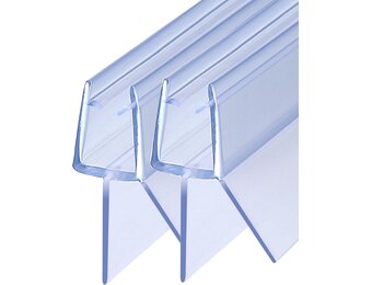 Douchestrip Vervangingsprofiel 2x100cm Transparant PVC voor Glas 4-6mm
