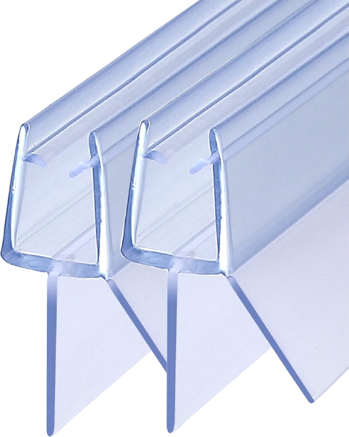 Douchestrip Vervangingsprofiel 2x100cm Transparant PVC voor Glas 4-6mm