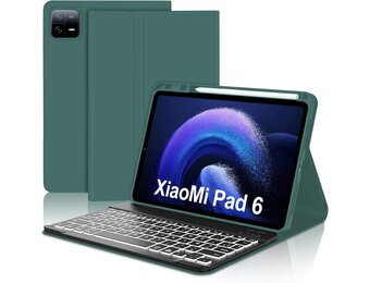 AZERTY Toetsenbordhoes Donkergroen voor Xiaomi Pad 6/6 Pro 11 inch - 75% korting