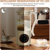 Notenmelkmaker 1,4L, Automatische Sojamelkmaker, met Vertragingsinstelling, Zelfreinigend, LED-scherm, voor het Maken van Zelfgemaakte Plantaardige Melk