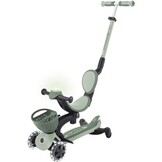 Globber - GO•UP Baby 360 Lights – schaalbare step met 3 wielen met zitting en rugleuning, voor kinderen van 15 maanden tot 6 jaar, saliegroen