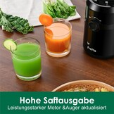 Fretta Slow Juicer - 108mm vulopening - 200W - BPA-vrij - Zwart