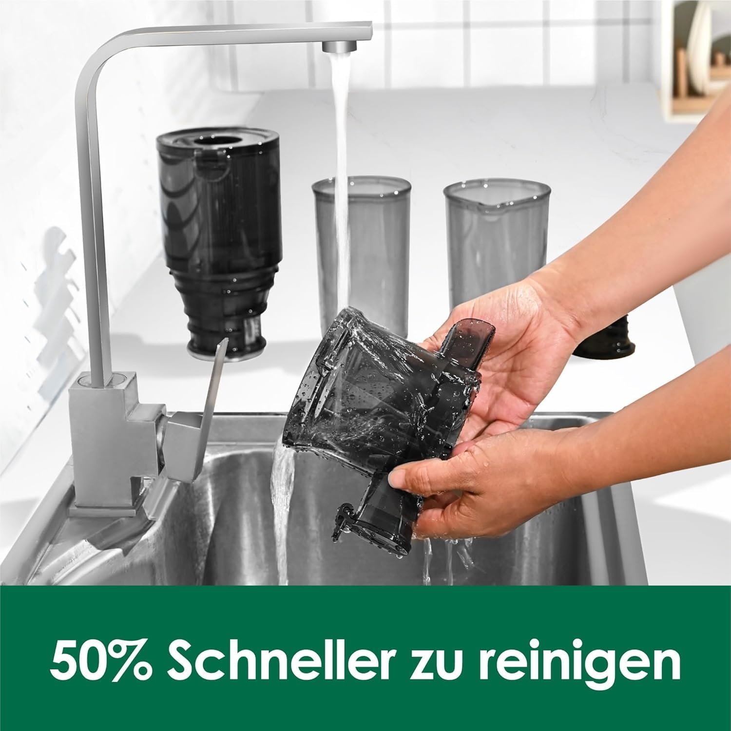 Fretta Slow Juicer - 108mm vulopening - 200W - BPA-vrij - Zwart