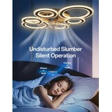 Moderne plafondventilatoren met verlichting en afstandsbediening, kristallen ring plafondventilatoren met lampen zomer winter omkeerbaar dimbaar licht geheugenfunctie 6 snelheden DC motor voor