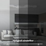 BAYHT Led-plafondlamp voor woonkamer, led-plafondlamp, wit, rond, dimbaar, 62 W, 5300 lm, met afstandsbediening, 3000 K-6500 K, geschikt voor woonkamer, slaapkamer plafondlamp