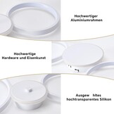 BAYHT Led-plafondlamp voor woonkamer, led-plafondlamp, wit, rond, dimbaar, 62 W, 5300 lm, met afstandsbediening, 3000 K-6500 K, geschikt voor woonkamer, slaapkamer plafondlamp