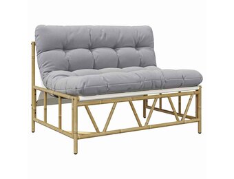 vidaXL Buiten zitplaatsen Lichtgrijs 110 x 74,5 x 71 cm Staal