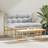 vidaXL Buiten zitplaatsen Lichtgrijs 110 x 74,5 x 71 cm Staal