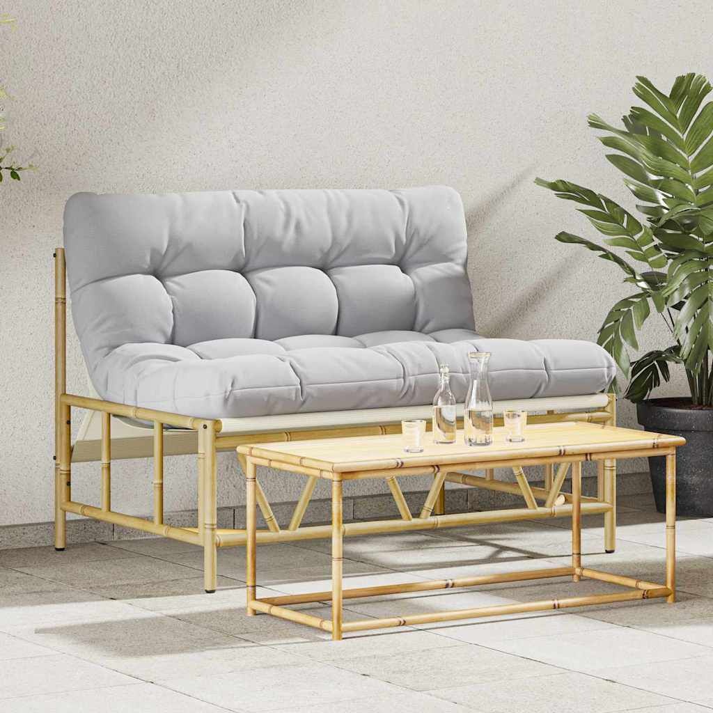vidaXL Buiten zitplaatsen Lichtgrijs 110 x 74,5 x 71 cm Staal