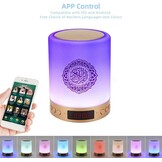 Quran Speaker Lamp met Afstandsbediening, Draagbare LED Bluetooth Touch Cube Music Player MP3 Quranic nachtlampje Azan Speaker Outdoor Bedside Office Table Lamp
