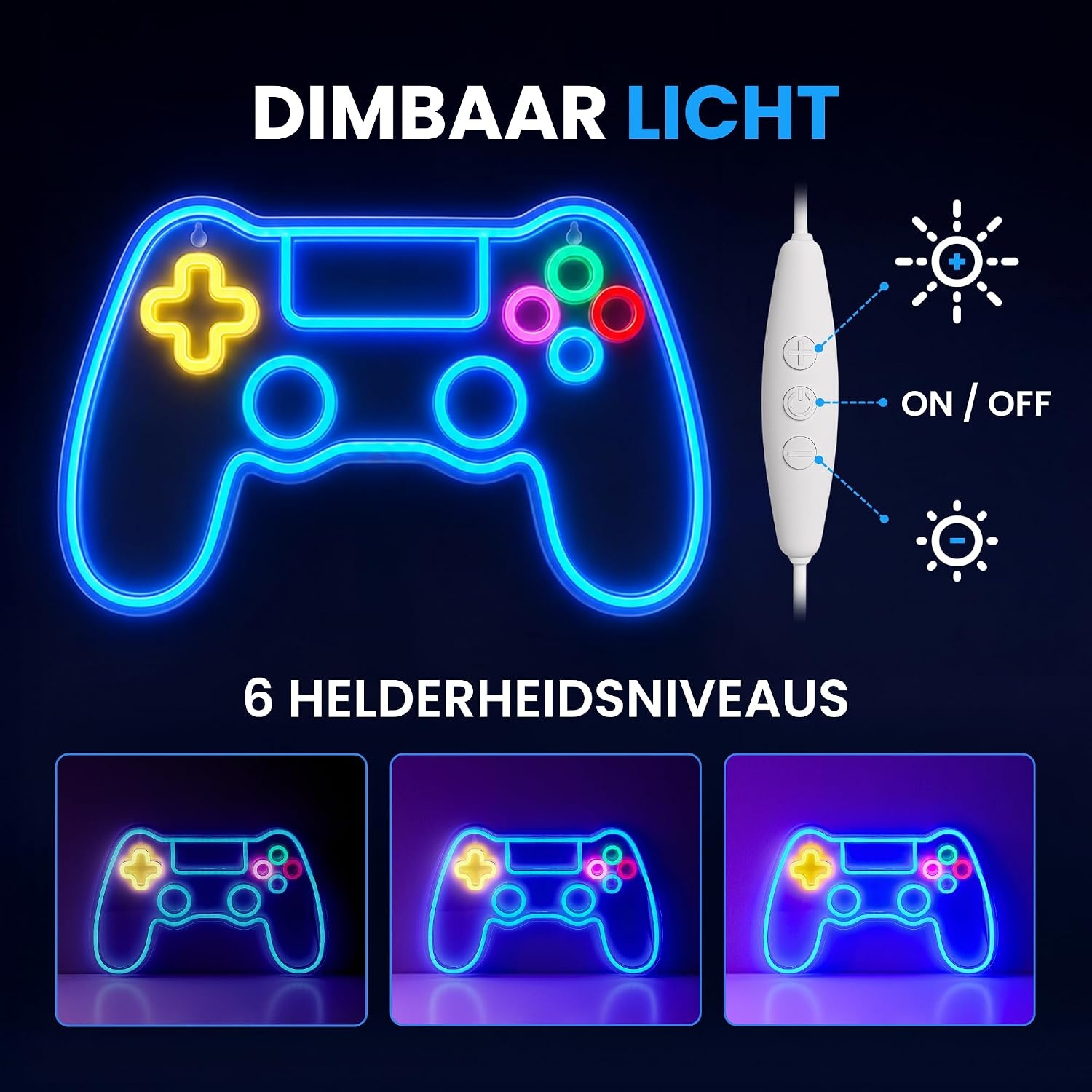 Gaming Neon Sign LED Lights Lamp, Game Jongens Kamer Decoratie Muur