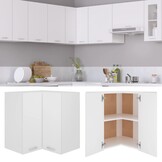vidaXL Hanghoekkast Lyon 57x57x60 cm bewerkt hout wit
