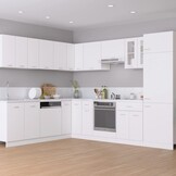 vidaXL Hanghoekkast Lyon 57x57x60 cm bewerkt hout wit