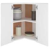 vidaXL Hanghoekkast Lyon 57x57x60 cm bewerkt hout wit