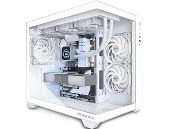 Computerbehuizing ATX Wit met 3 Niet-LED Ventilatoren | Back-Plug Moederbord Ondersteuning | Stof Filters | Eenvoudige Installatie