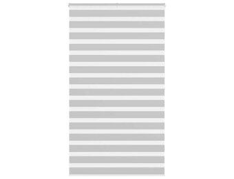 vidaXL Zebra rolgordijn 125x200 cm stofbreedte 120,9 cm lichtgrijs