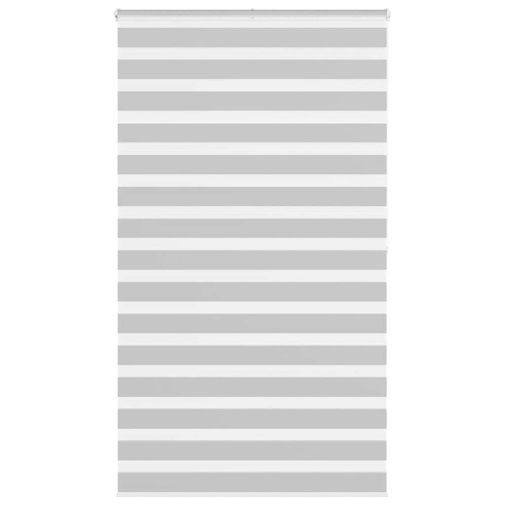 vidaXL Zebra rolgordijn 125x200 cm stofbreedte 120,9 cm lichtgrijs