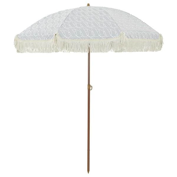 vidaXL Strandparasol 160 x 160 x 196 cm Polyester en staal Rond