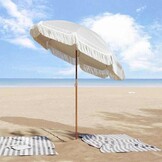 vidaXL Strandparasol 160 x 160 x 196 cm Polyester en staal Rond