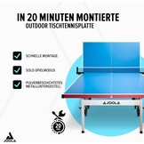 JOOLA Tafeltennistafel, professionele outdoor tafeltennistafel, weerbestendig, 6 mm aluminium kunststof composietoppervlak, inklapbaar onderstel, inclusief tafeltennisnet
