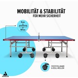 JOOLA Tafeltennistafel, professionele outdoor tafeltennistafel, weerbestendig, 6 mm aluminium kunststof composietoppervlak, inklapbaar onderstel, inclusief tafeltennisnet
