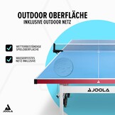 JOOLA Tafeltennistafel, professionele outdoor tafeltennistafel, weerbestendig, 6 mm aluminium kunststof composietoppervlak, inklapbaar onderstel, inclusief tafeltennisnet