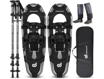 Odoland 4-in-1 Sneeuwschoen Set - Zwart - Maat M (63,5 cm)