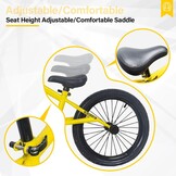 16 inch Loopfiets voor 4-8 Jarige Jongens en Meisjes - Lichtgewicht Koolstofstalen Frame, Verstelbare Stoel, Luchtbanden