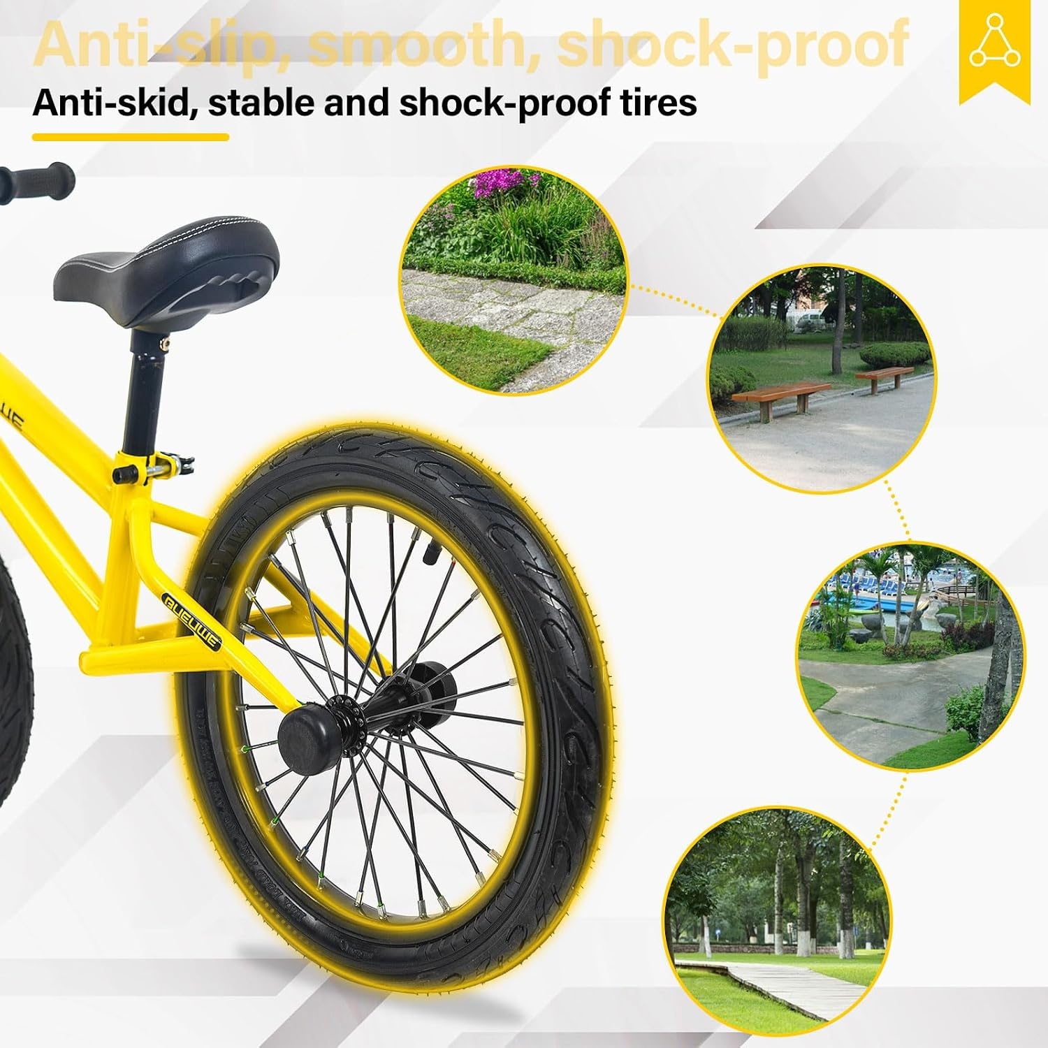 16 inch Loopfiets voor 4-8 Jarige Jongens en Meisjes - Lichtgewicht Koolstofstalen Frame, Verstelbare Stoel, Luchtbanden