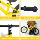 16 inch Loopfiets voor 4-8 Jarige Jongens en Meisjes - Lichtgewicht Koolstofstalen Frame, Verstelbare Stoel, Luchtbanden