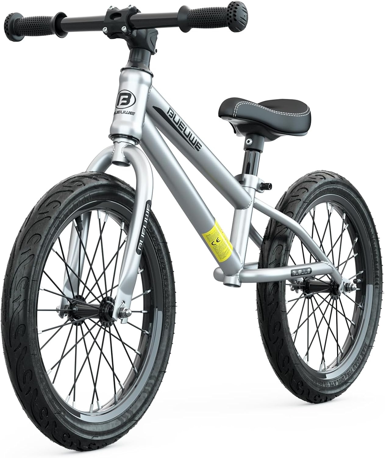 16 inch Loopfiets voor 4-8 Jarige Jongens en Meisjes - Lichtgewicht Koolstofstalen Frame, Verstelbare Stoel, Luchtbanden