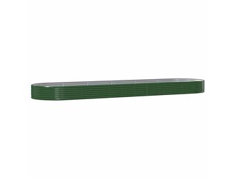 vidaXL Plantenbak 523x140x36 cm gegalvaniseerd staal groen