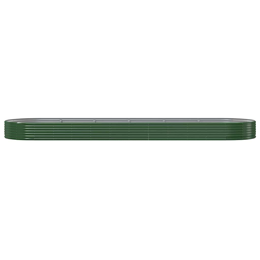 vidaXL Plantenbak 523x140x36 cm gegalvaniseerd staal groen