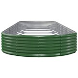 vidaXL Plantenbak 523x140x36 cm gegalvaniseerd staal groen