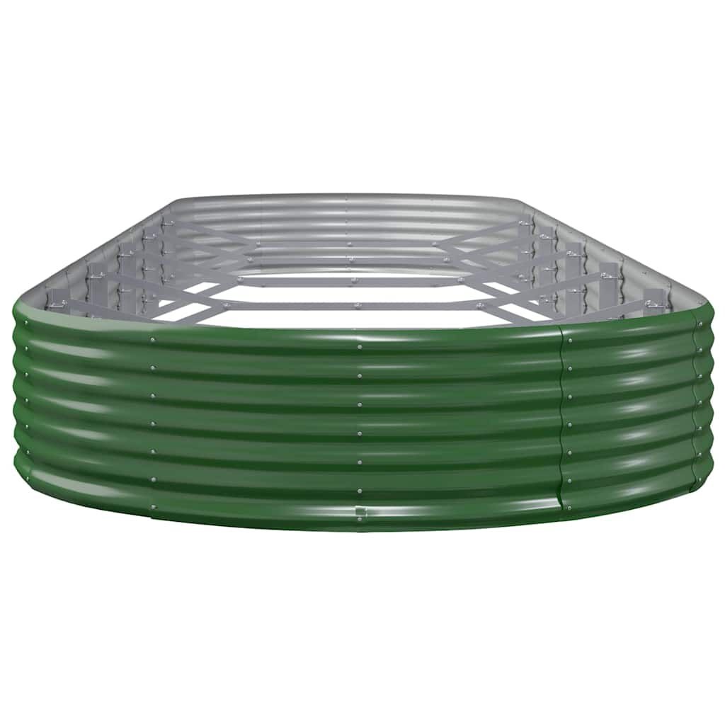 vidaXL Plantenbak 523x140x36 cm gegalvaniseerd staal groen