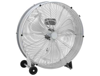 vidaXL Trommelventilator met wiel zilver 79 x 37 x 82 cm Aluminium