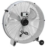 vidaXL Trommelventilator met wiel zilver 79 x 37 x 82 cm Aluminium