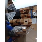 vidaXL Ligbed met voetensteun massief teakhout en touw
