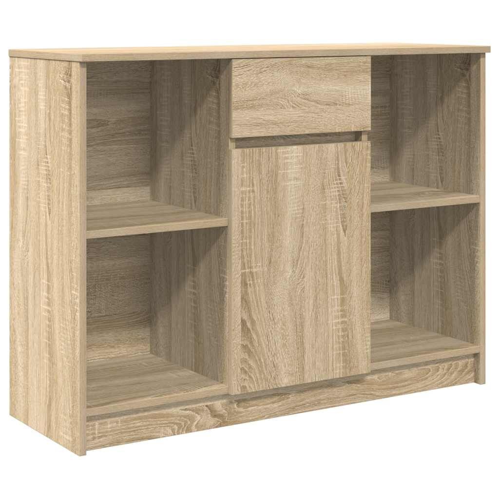 vidaXL Dressoir met lade 101x35x76 cm spaanplaat sonoma eikenkleurig