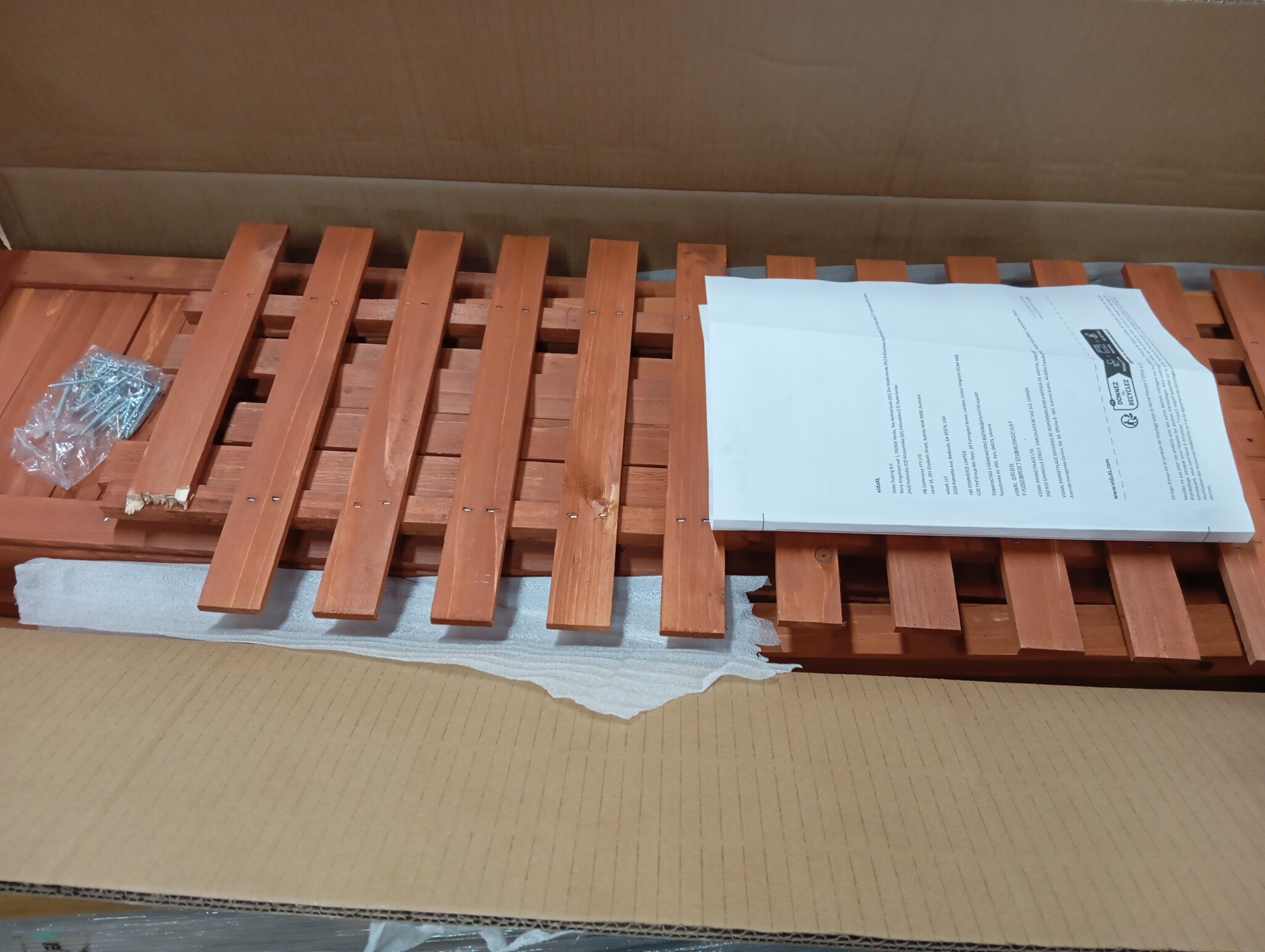 Plantenbak Vurenhout met Latwerk Bruin 54% Korting