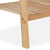 Relaxdays Kledingrek van bamboe met schoenenplank - 120 x 67 x 35 cm - Natuur