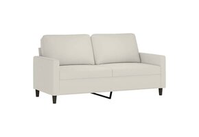VidaXL Tweezitsbank 140 cm Crème Fluweel - 50% Korting