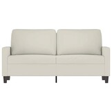 vidaXL Tweezitsbank 140 cm fluweel crèmekleurig