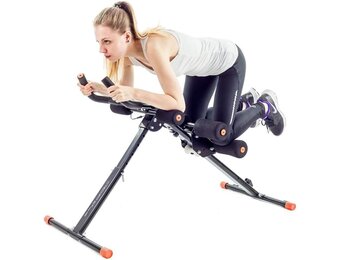 TechFit AB Becnch - Volwassenen Buiktrainer, Zwart, één Maat Buikspiertrainer, Opvouwbare Buikspieren Verticale 5 Minuten Shaper, Fitnessapparatuur Verticaal, Stevige Buikonderlegger, Ronde Taille Trainer, Power Plank Crunche