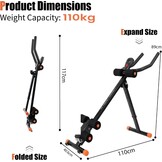 TechFit AB Becnch - Volwassenen Buiktrainer, Zwart, één Maat Buikspiertrainer, Opvouwbare Buikspieren Verticale 5 Minuten Shaper, Fitnessapparatuur Verticaal, Stevige Buikonderlegger, Ronde Taille Trainer, Power Plank Crunche